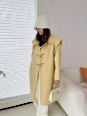 Акція на Жіноче пальто SHEIN GD-00209677 XS Жовте від Rozetka