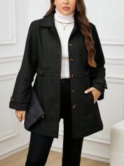 Акція на Пальто жіноче SHEIN GD-00202389 3XL Чорне від Rozetka