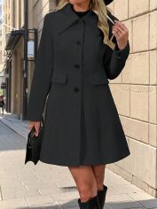 Акція на Жіноче пальто SHEIN GD-00204129 XL Чорне від Rozetka