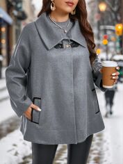 Акція на Пальто жіноче SHEIN GD-00205753 1XL Сіре від Rozetka