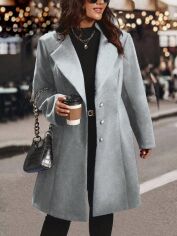 Акція на Пальто жіноче SHEIN GD-00206075 1XL Сіре від Rozetka