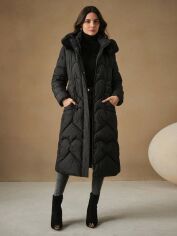 Акція на Пальто жіноче SHEIN GD-00203018 XS Чорне від Rozetka