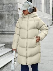 Акція на Пальто жіноче SHEIN GD-00208030 L Бежеве від Rozetka