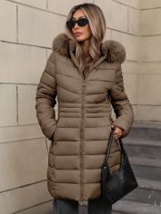 Акція на Куртка зимова жіноча SHEIN GD-00196113 M Коричнева від Rozetka