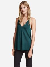 Акція на Топ жіночий H&M XAZ013285UWPR S Темно-зелений від Rozetka