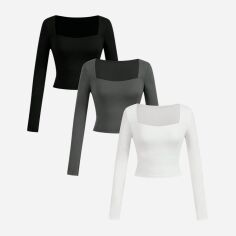 Акція на Топ жіночий SHEIN GD-00217254 S 3 шт Різнокольоровий від Rozetka