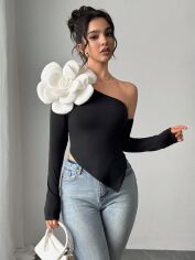 Акція на Топ жіночий SHEIN GD-00225802 XL Чорний від Rozetka