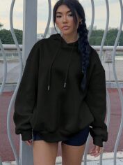 Акція на Худі жіноче SHEIN GD-00208839 L Чорне від Rozetka