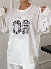 Акція на Жіночий лонгслів SHEIN GD-00214129 XL Білий від Rozetka