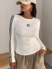 Акція на Жіночий лонгслів SHEIN GD-00221111 S Бежевий від Rozetka