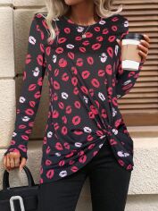Акція на Жіночий лонгслів SHEIN GD-00218625 XL Чорний від Rozetka