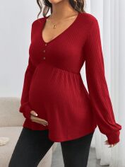 Акція на Жіночий лонгслів SHEIN GD-00228069 XL Червоний від Rozetka