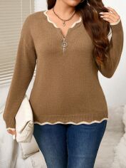Акція на Джемпер жіночий SHEIN GD-00214708 2XL Коричневий від Rozetka