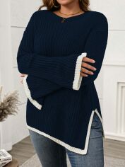 Акція на Джемпер жіночий SHEIN GD-00194827 0XL Синій від Rozetka