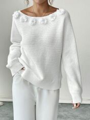 Акція на Джемпер жіночий SHEIN GD-00204803 L Білий від Rozetka