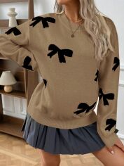 Акція на Джемпер для вагітних жіночий SHEIN GD-00213497 L Бежевий від Rozetka