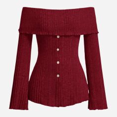 Акція на Джемпер жіночий SHEIN GD-00225816 1XL Червоний від Rozetka