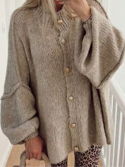 Акція на Кардиган жіночий SHEIN GD-00197656 XL Хакі від Rozetka