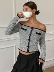 Акція на Жіночий кардиган SHEIN GD-00211309 M Чорний від Rozetka