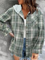 Акція на Сорочка жіноча SHEIN GD-00209145 5XL Зелена від Rozetka