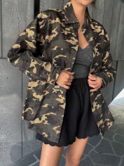 Акція на Сорочка жіноча SHEIN GD-00195444 M Зелена від Rozetka