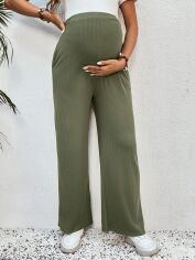 Акція на Штани для вагітних SHEIN GD-00222295 L Зелені від Rozetka