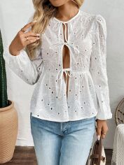Акція на Блузка жіноча SHEIN GD-00202071 S Біла від Rozetka