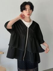 Акція на Блузка жіноча SHEIN GD-00227840 L Чорна від Rozetka