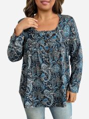 Акція на Блузка жіноча SHEIN GD-00226802 1XL Чорна від Rozetka