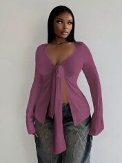Акція на Блузка жіноча SHEIN GD-00223665 M Фіолетова від Rozetka