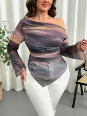 Акція на Блузка жіноча SHEIN GD-00226579 1XL Різнокольорова від Rozetka