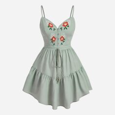 Акція на Сарафан жіночий SHEIN GD-00206504 4XL Зелений від Rozetka