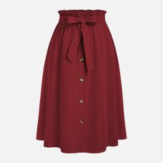 Акція на Спідниця жіноча SHEIN GD-00202852 0XL Бордова від Rozetka