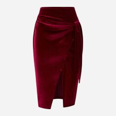 Акція на Спідниця літня жіноча SHEIN GD-00220471 L Бордова від Rozetka