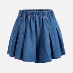 Акція на Спідниця-шорти джинсова міні літня жіноча SHEIN GD-00219141 1XL Синя від Rozetka