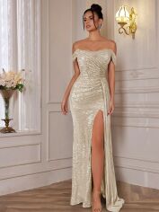 Акція на Сукня жіноча SHEIN GD-00201585 L Срібляста від Rozetka