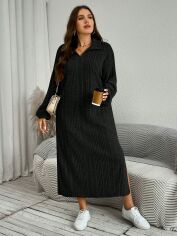 Акція на Сукня осіння жіноча SHEIN GD-00217741 4XL Чорна від Rozetka