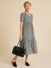 Акція на Сукня жіноча SHEIN GD-00220773 L Чорно-біла від Rozetka