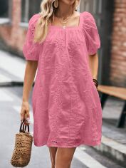 Акція на Плаття коротке літнє жіноче SHEIN GD-00201586 M Рожеве від Rozetka