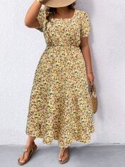 Акція на Сукня жіноча SHEIN GD-00225634 5XL Жовта від Rozetka