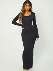 Акція на Сукня осіння жіноча SHEIN GD-00219639 XS Чорна від Rozetka