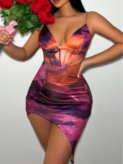 Акція на Плаття вечірнє коротке літнє жіноче SHEIN GD-00223258 XS Різнокольорове від Rozetka