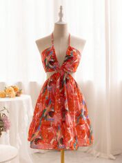 Акція на Сукня літня жіноча Shein GD-00201459 L Помаранчева від Rozetka