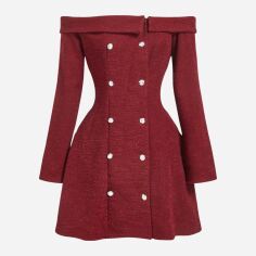 Акція на Плаття жіноче SHEIN GD-00180638 L Бордове від Rozetka