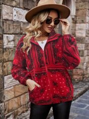 Акція на Толстовка жіноча SHEIN GD-00208492 L Червона від Rozetka