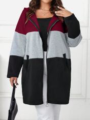 Акція на Толстовка жіноча SHEIN GD-00227249 3XL Бордова від Rozetka
