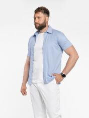 Акція на Сорочка бавовняна літня чоловіча er Ralph Jersey SS M14.25.23.521 3XL Блакитна від Rozetka
