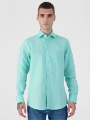 Акція на Сорочка чоловіча er Linen Shirt 2 M05.20.30.224 45-46 Зелена від Rozetka