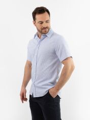 Акція на Сорочка бавовняна літня чоловіча er Ralph.2 SS M04.08.23.421 39 Блакитна від Rozetka