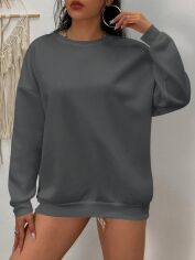 Акція на Світшот жіночий SHEIN GD-00204240 4XL Темно-сірий від Rozetka